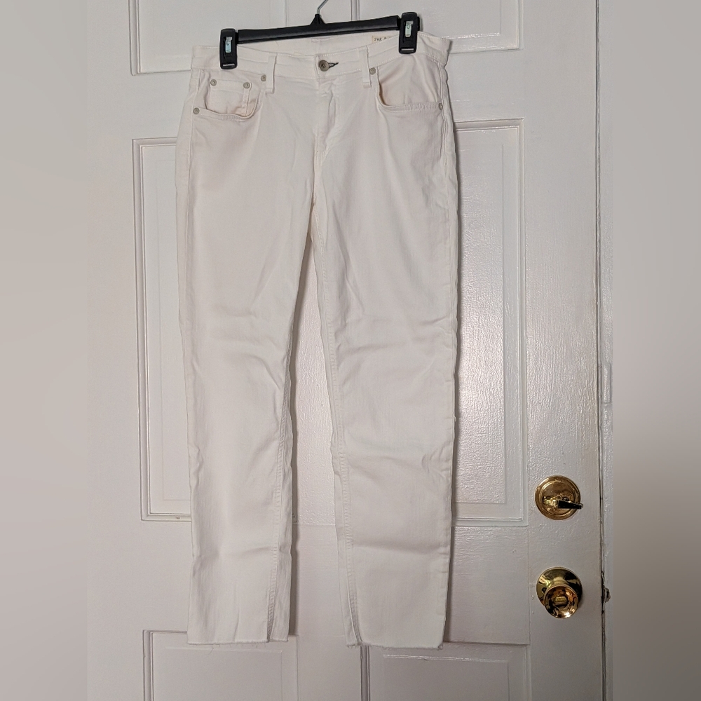 Rag & Bone Dre Slim Boyfriend Jeans Optic White Stretch Denim Size 27 - Picture 3 of 7